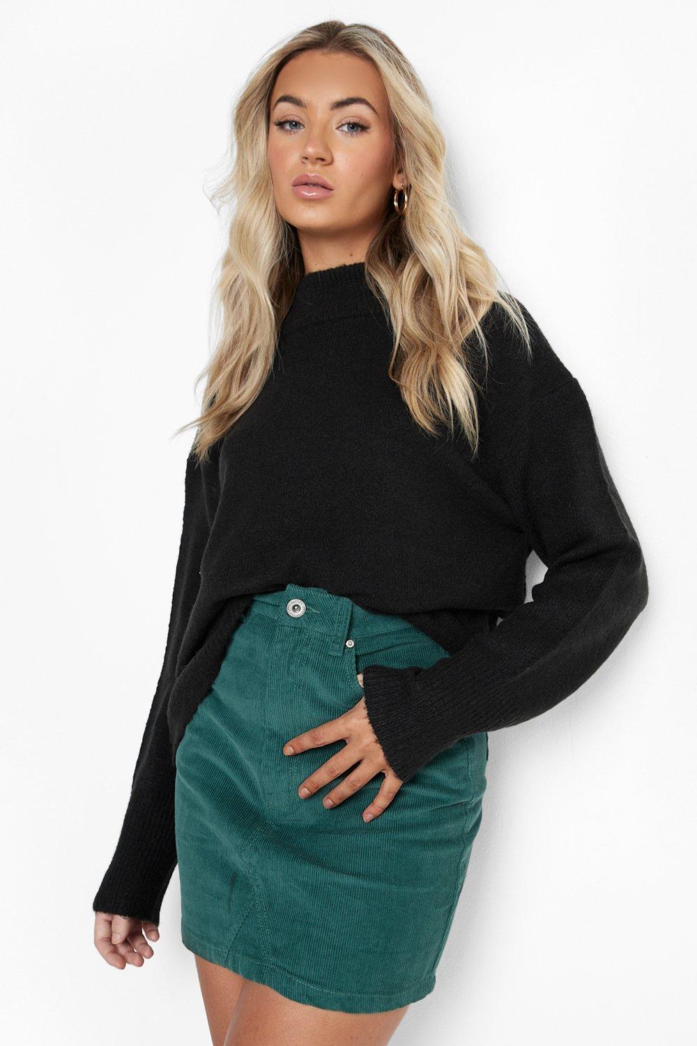 Corduroy mini 2024 skirt green